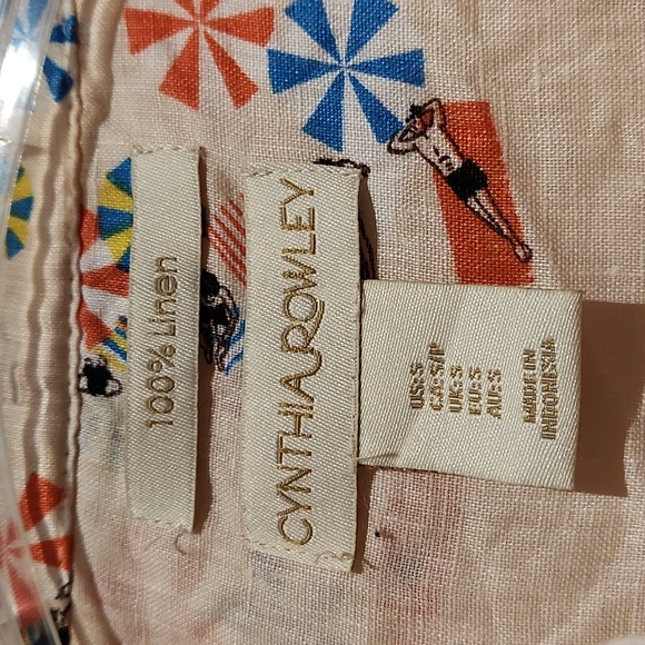 Cynthia Rowley 100% linen blouse - Picture 6 of 8